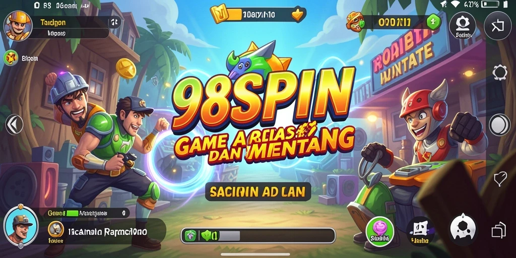 Tangkapan layar gameplay 98SPIN dengan efek visual menarik.