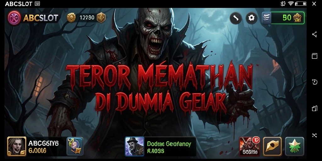 Tangkapan layar menampilkan momen menegangkan di dunia gelap ABCSLOT.