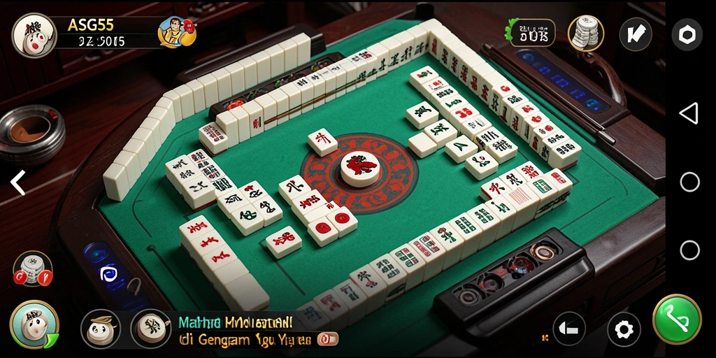 Screenshot ASG55 menampilkan permainan Mahjong yang seru dan grafis yang memukau.