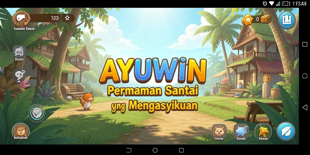 Menampilkan gameplay AYUWIN yang penuh warna dan menyenangkan.