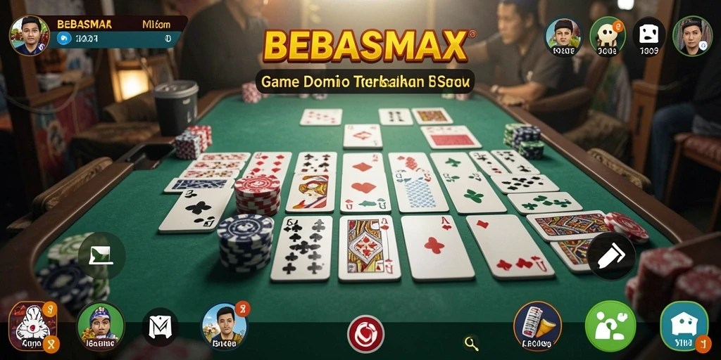 Screenshot gameplay BEBASMAX yang menampilkan keseruan bermain Domino.