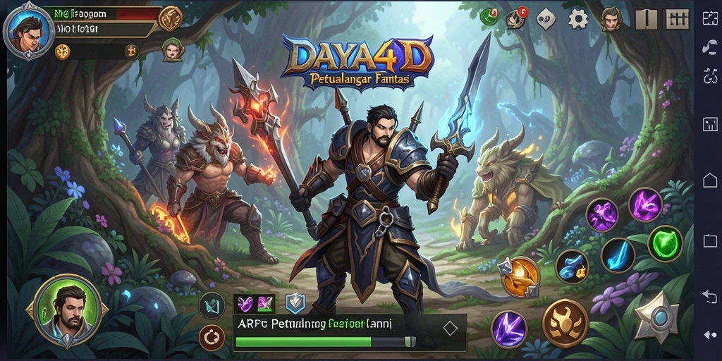 Tangkapan layar utama menunjukkan aksi seru dalam gameplay ARPG.