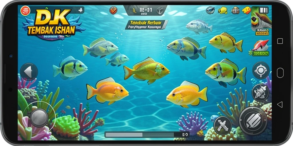Tampilan menarik dari gameplay Tembak Ikan DKK.