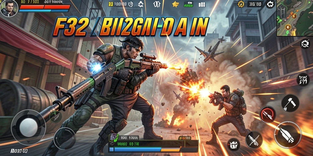 Tangkapan layar gameplay F32 yang penuh aksi dan intens.
