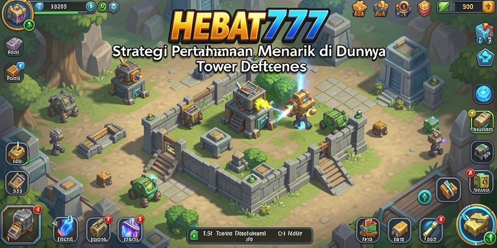 Tangkapan layar HEBAT777 menampilkan aksi menegangkan dalam gameplay Tower Defense.