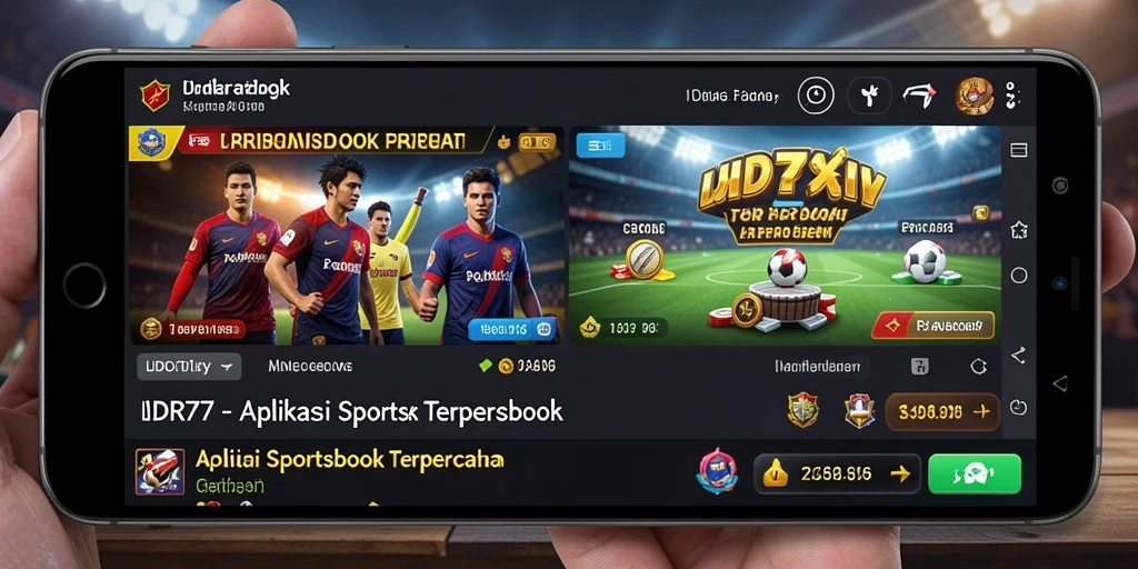 Screenshot utama IDR77 menampilkan fitur taruhan olahraga.