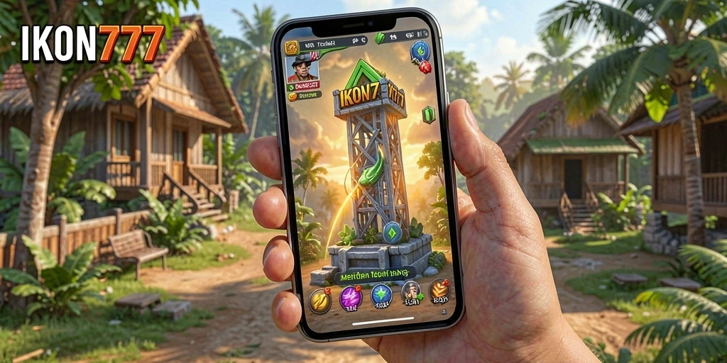 Tangkapan layar utama IKON777 menampilkan strategi permainan Tower Defense yang seru.