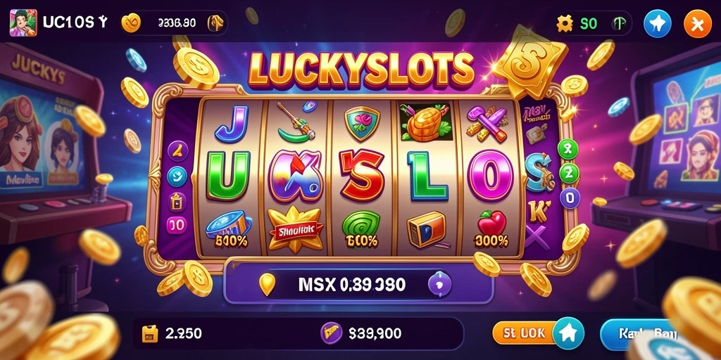Tampilan layar permainan LUCKYSLOTS yang penuh warna dan menarik.