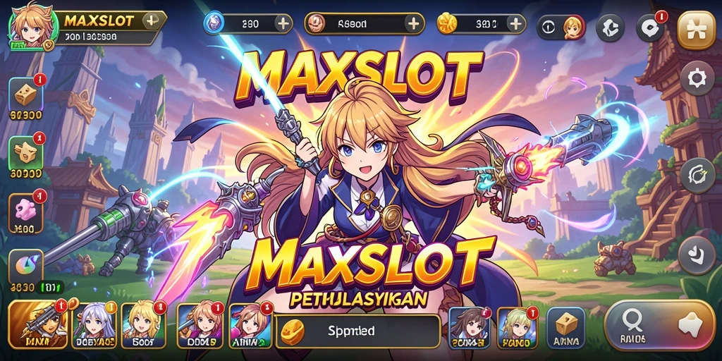 Screenshot gameplay <strong>MAXSLOT</strong> menunjukkan aksi seru dan karakter Anime yang menawan.