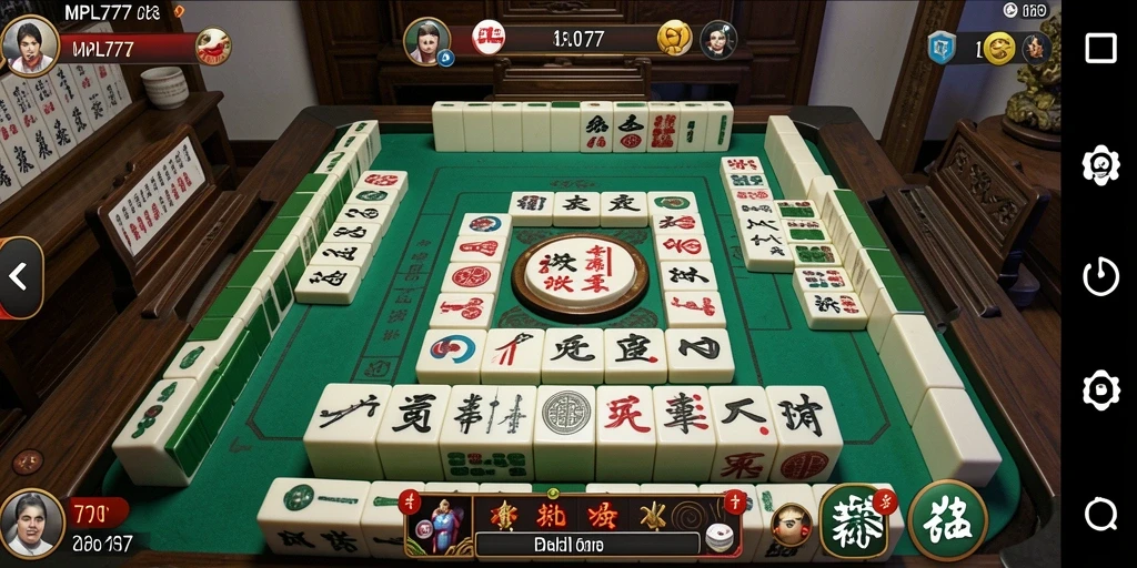 Tampilan screenshot MPL777 dengan gameplay Mahjong yang mendebarkan.